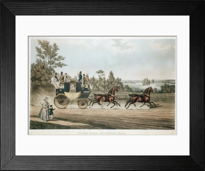 Framed Print : The Red Rover, Southampton Coach, c1815 Framed Print : The Red Rover, Southampton Coach, c1815
