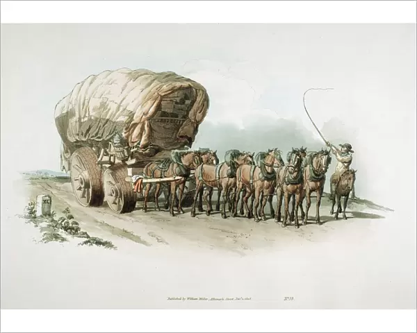 Stage wagon, 1805. Artist: William Henry Pyne