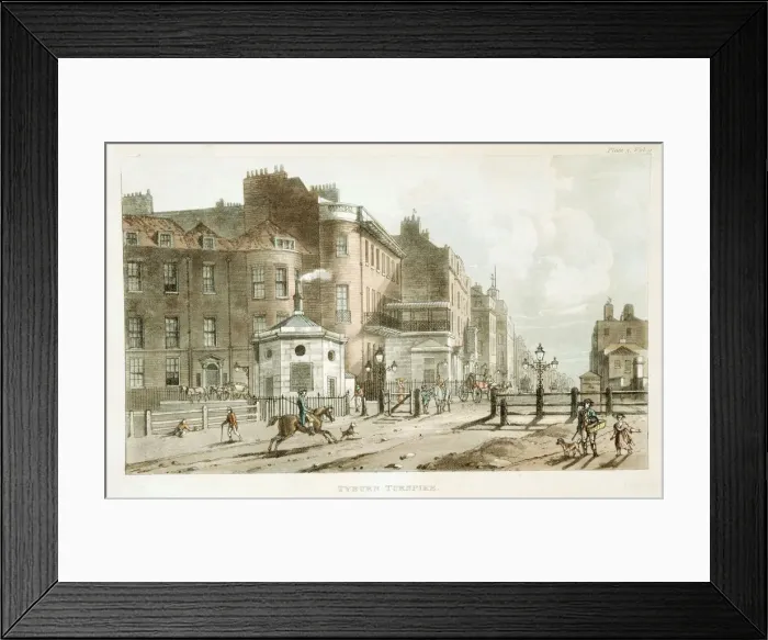 Framed Print : Tyburn Turnpike, Paddington, London, 1813 Framed Print : Tyburn Turnpike, Paddington, London, 1813