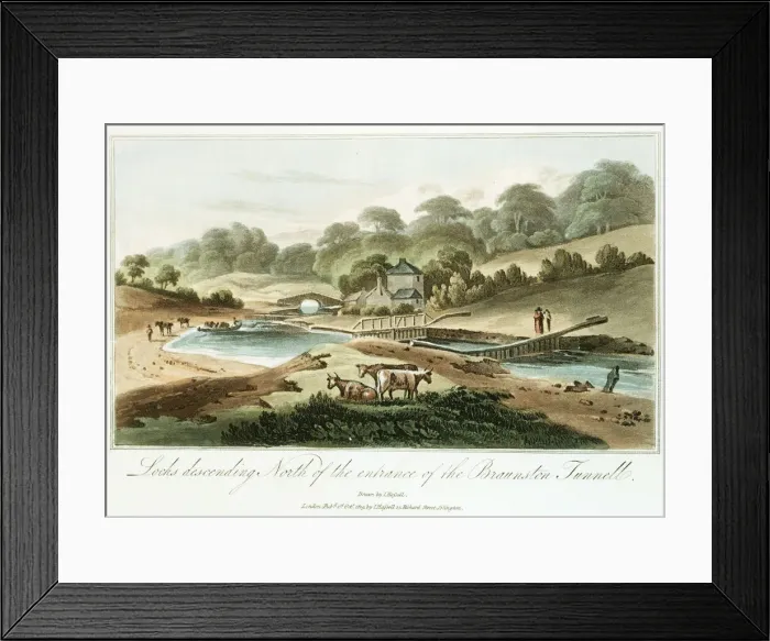 Framed Print : Grand Junction Canal, Northampstonshire, 1819 Framed Print : Grand Junction Canal, Northampstonshire, 1819