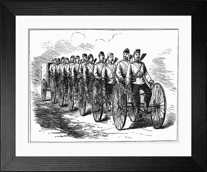 Framed Print : Military multicycle by Singer & Co, 1887 Framed Print : Military multicycle by Singer & Co, 1887