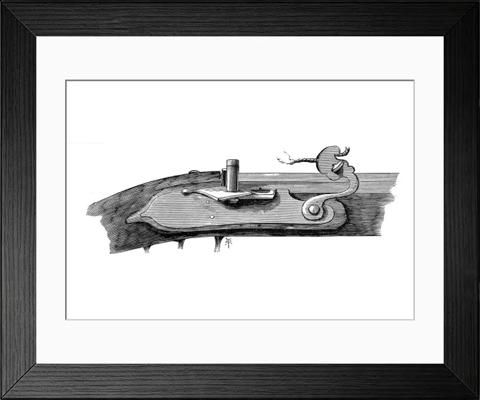 Framed Print : Matchlock, British, c1700 Framed Print : Matchlock, British, c1700