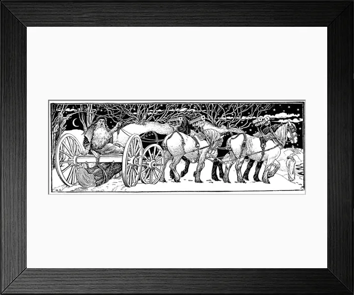 Framed Print : Bringing home the Yule Log, 1883 Framed Print : Bringing home the Yule Log, 1883