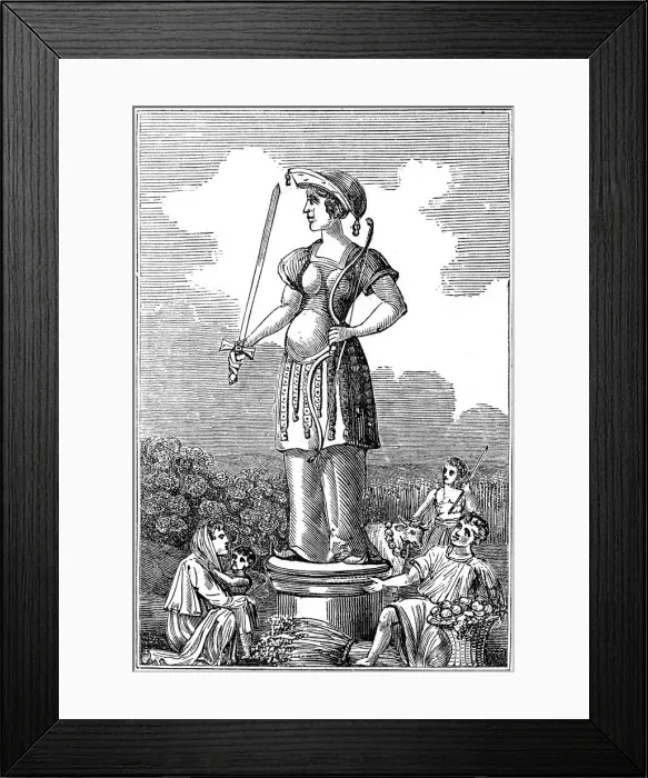 Framed Print : Freya (Frigg), goddess of love in Scandinavian mythology, 1834 Framed Print : Freya (Frigg), goddess of love in Scandinavian mythology, 1834