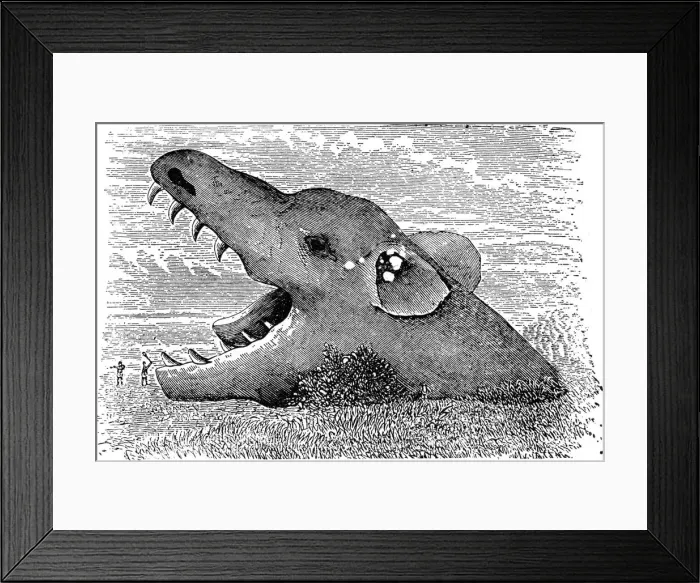 Framed Print : The wolf Fenris of Scandinavian mythology, 19th century Framed Print : The wolf Fenris of Scandinavian mythology, 19th century