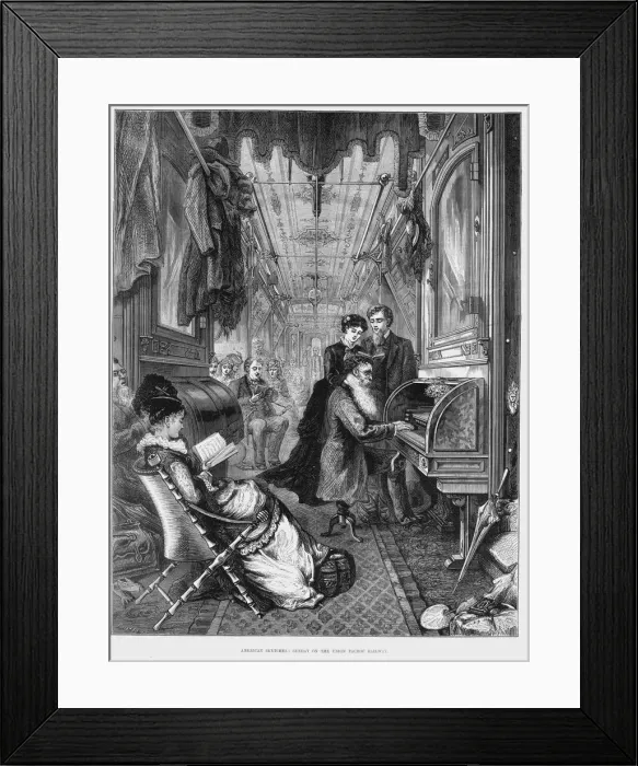 Framed Print : Sunday morning on the Union Pacific Railroad, USA, 1875 Framed Print : Sunday morning on the Union Pacific Railroad, USA, 1875