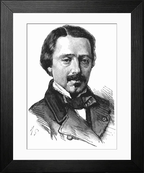 Framed Print : Jean Bernard Leon Foucault (1819-1860), French physicist Framed Print : Jean Bernard Leon Foucault (1819-1860), French physicist
