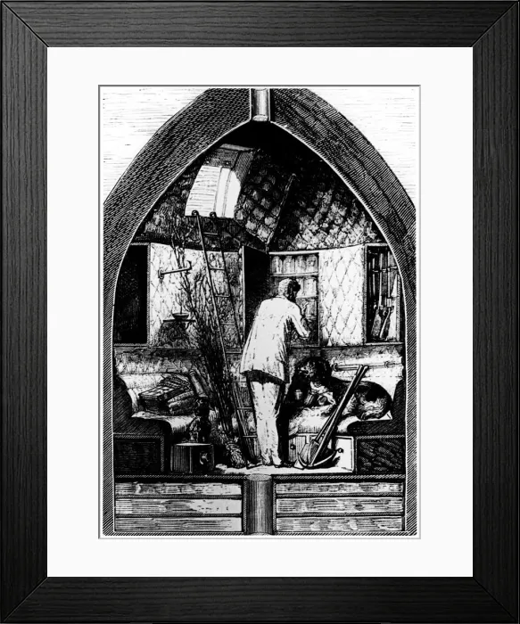 Framed Print : Illustration from De la Terre a la Lune by Jules Verne, 1865 Framed Print : Illustration from De la Terre a la Lune by Jules Verne, 1865