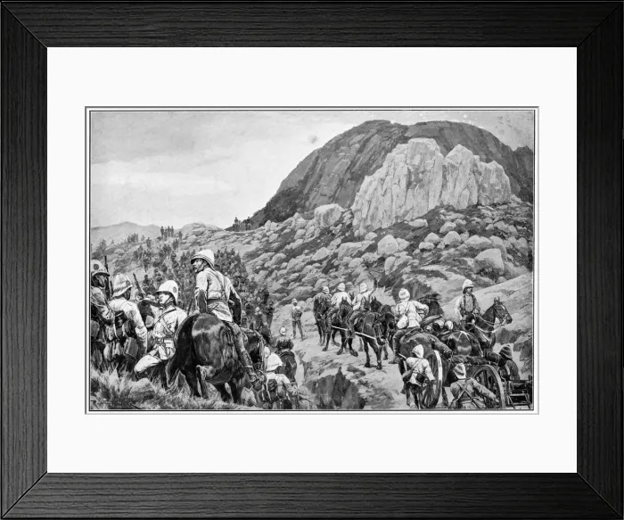 Framed Print : British artillery going to the attack on Spion Kop, 2nd Boer War, 24 January 1900. Artist: Richard Caton Woodville II Framed Print : British artillery going to the attack on Spion Kop, 2nd Boer War, 24 January 1900. Artist: Richard Caton Woodville II