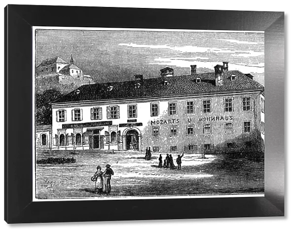 The house in which Mozart lived in Salzburg, Austria, late 18th century (c1890)