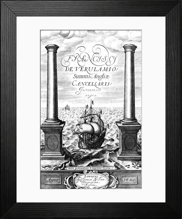 Framed Print : Title page of Instauratio Magna, by Francis Bacon, 1620 Framed Print : Title page of Instauratio Magna, by Francis Bacon, 1620