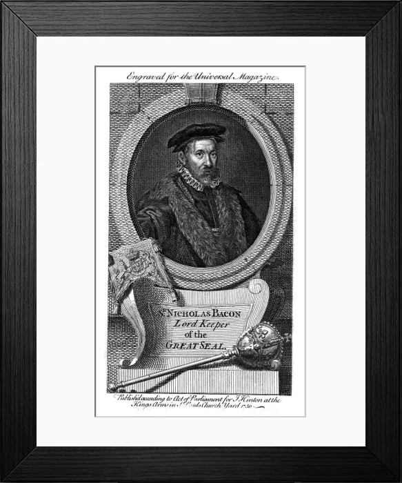 Framed Print : Nicholas Bacon (1509-1579), English statesman, 1750 Framed Print : Nicholas Bacon (1509-1579), English statesman, 1750