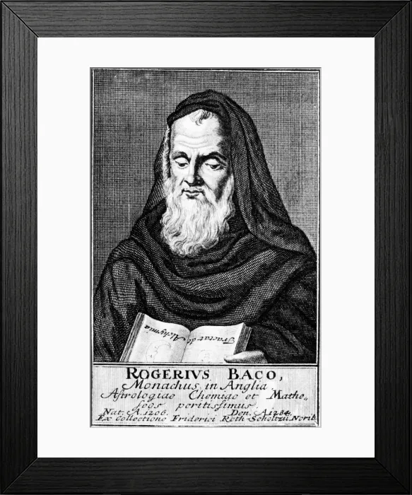 Framed Print : Roger Bacon, English experimental scientist, philosopher and Franciscan friar Framed Print : Roger Bacon, English experimental scientist, philosopher and Franciscan friar