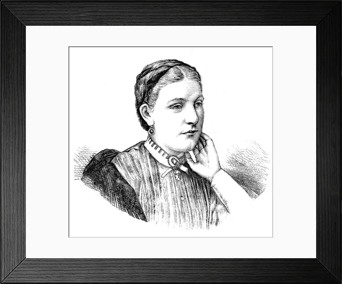 Framed Print : Florence Baker, wife of English explorer and anti-slavery campaigner Samuel White Baker, 1870 Framed Print : Florence Baker, wife of English explorer and anti-slavery campaigner Samuel White Baker, 1870