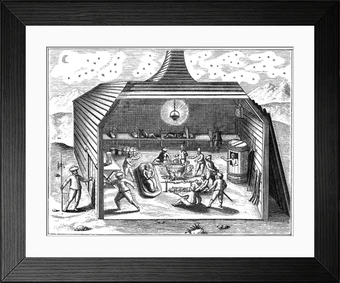 Framed Print : Winter quarters of Willem Barents expedition to the Arctic, 1596-1597 Framed Print : Winter quarters of Willem Barents expedition to the Arctic, 1596-1597