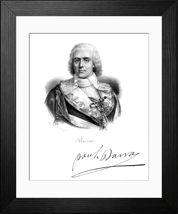 Framed Print : Paul Jean Francois Nicolas, Comte de Barras (1755-1829), French revolutionary Framed Print : Paul Jean Francois Nicolas, Comte de Barras (1755-1829), French revolutionary