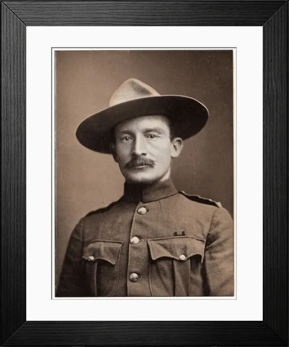 Framed Print : Robert Stephenson Smyth Baden-Powell, British soldier, c1900 Framed Print : Robert Stephenson Smyth Baden-Powell, British soldier, c1900