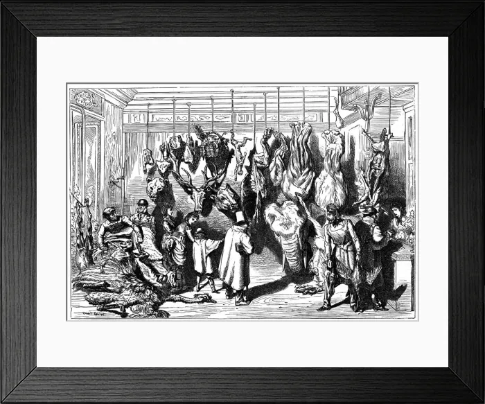 Framed Print : An English butchers, Boulevard Haussmann, Paris, 1871 Framed Print : An English butchers, Boulevard Haussmann, Paris, 1871
