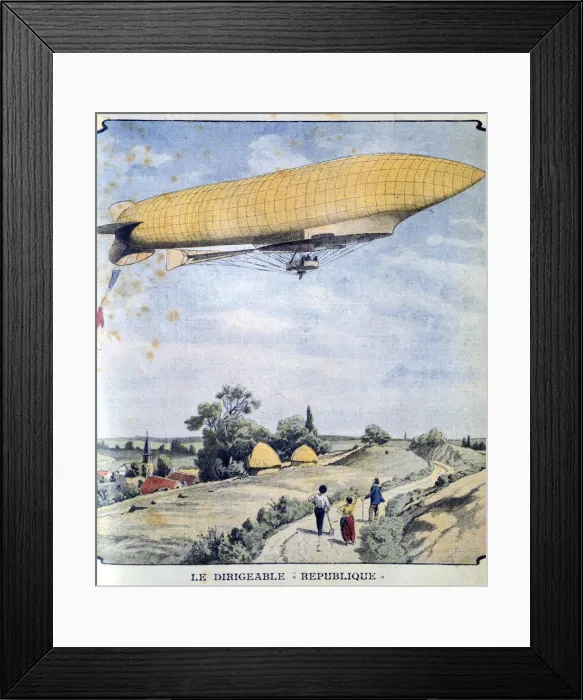 Framed Print : La Republique on her maiden flight, 1908 Framed Print : La Republique on her maiden flight, 1908