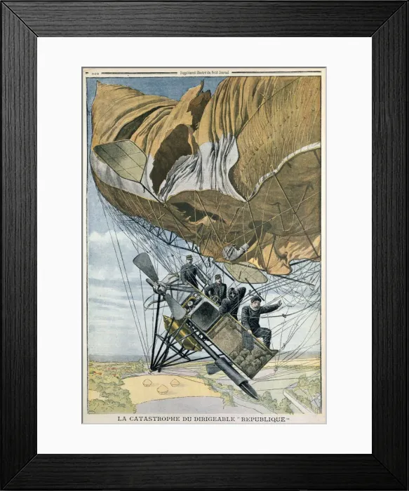 Framed Print : Crash of La Republique, 1909 Framed Print : Crash of La Republique, 1909