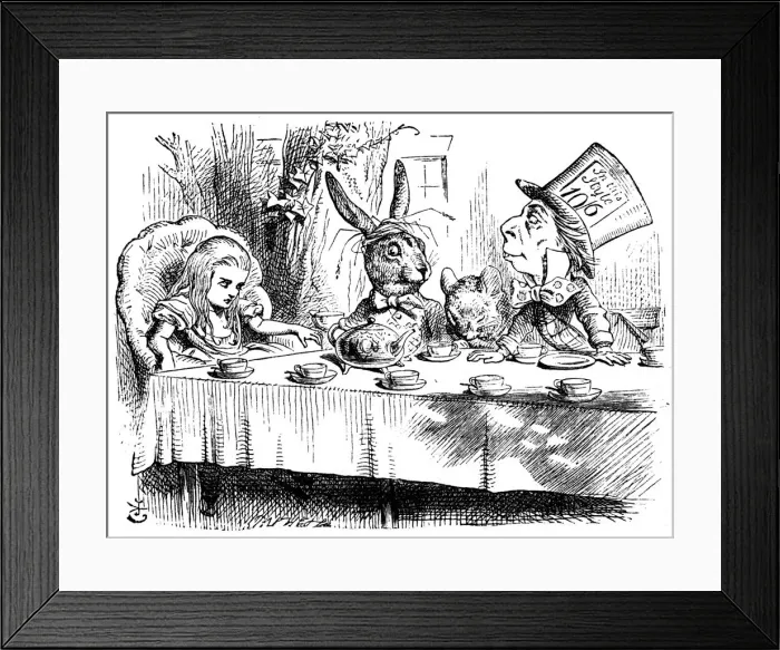 Framed Print : Scene from Alices Adventures in Wonderland by Lewis Carroll, 1865. Artist: John Tenniel Framed Print : Scene from Alices Adventures in Wonderland by Lewis Carroll, 1865. Artist: John Tenniel