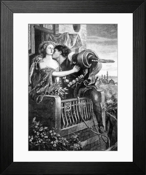 Framed Print : Scene from Shakespeares Romeo and Juliet, c1860s. Artist: Ford Madox Brown Framed Print : Scene from Shakespeares Romeo and Juliet, c1860s. Artist: Ford Madox Brown