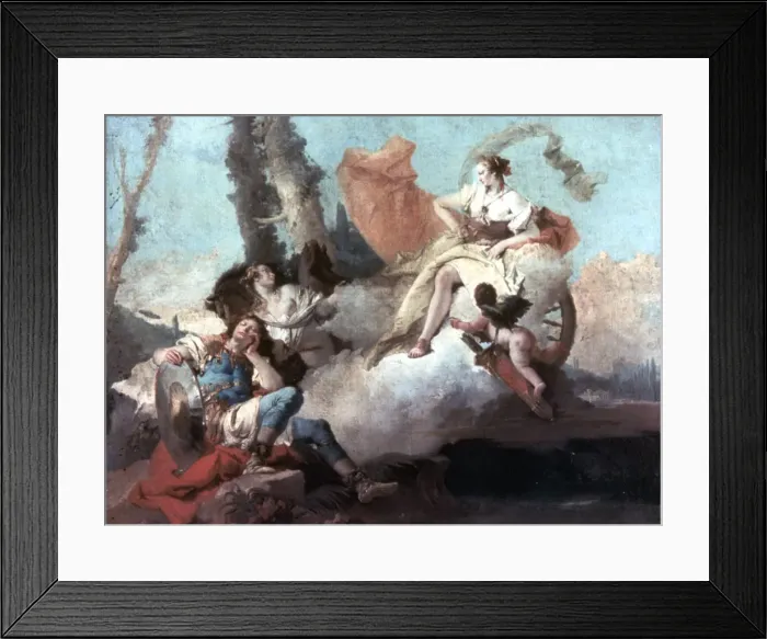 Framed Print : Rinaldo Enchanted by Armida 1742-1745. Artist: Giovanni Battista Tiepolo Framed Print : Rinaldo Enchanted by Armida 1742-1745. Artist: Giovanni Battista Tiepolo