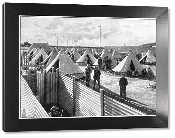Boer prisoners in a camp at Bloemfontein, 2nd Boer War, 1899-1902