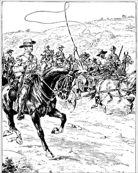 Boer prisoners under escort, 2nd Boer War, 1900