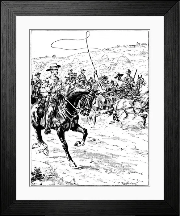 Framed Print : Boer prisoners under escort, 2nd Boer War, 1900 Framed Print : Boer prisoners under escort, 2nd Boer War, 1900