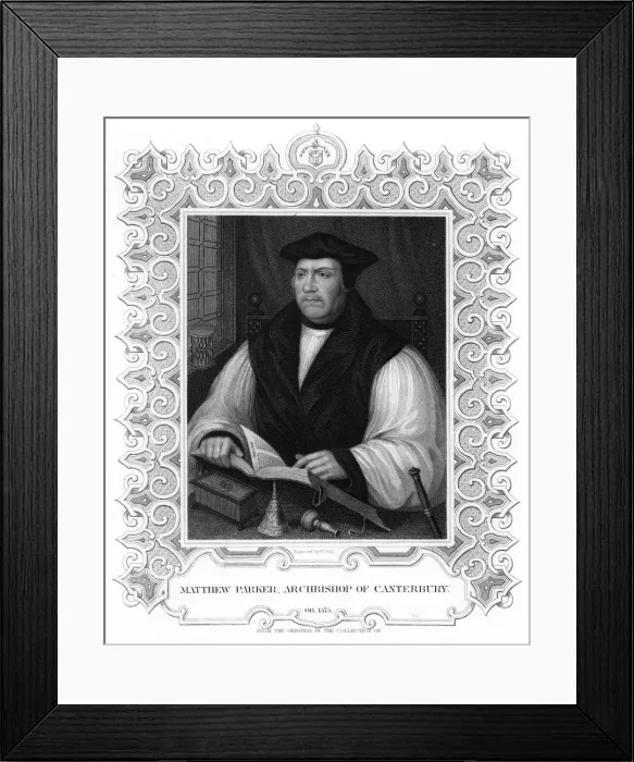 Framed Print : Matthew Parker, English prelate, 19th century. Artist: William Holl Framed Print : Matthew Parker, English prelate, 19th century. Artist: William Holl