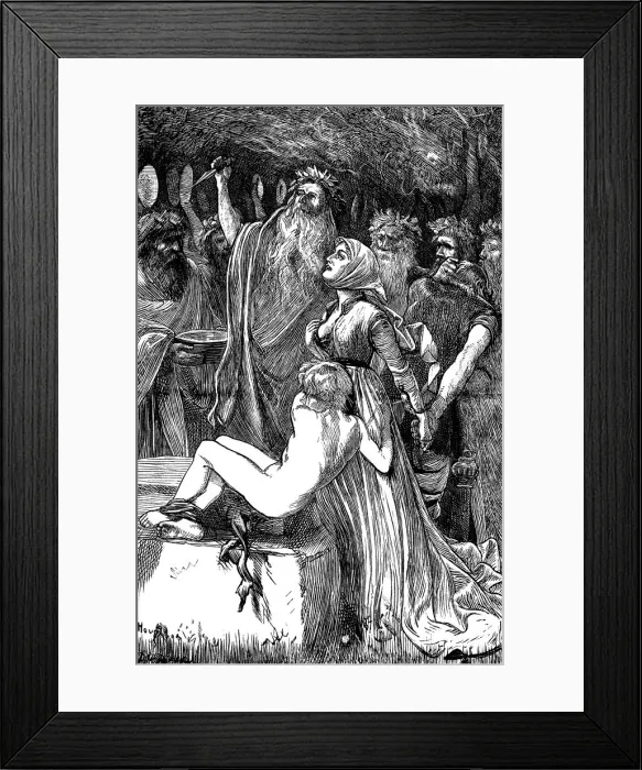 Framed Print : The Victim, 1868. Artist: Arthur Boyd Houghton Framed Print : The Victim, 1868. Artist: Arthur Boyd Houghton