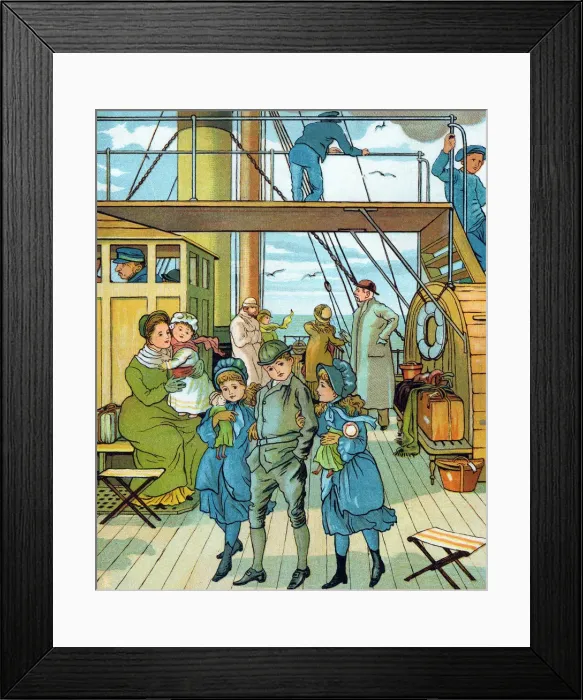 Framed Print : English family travelling to France, 1886 Framed Print : English family travelling to France, 1886