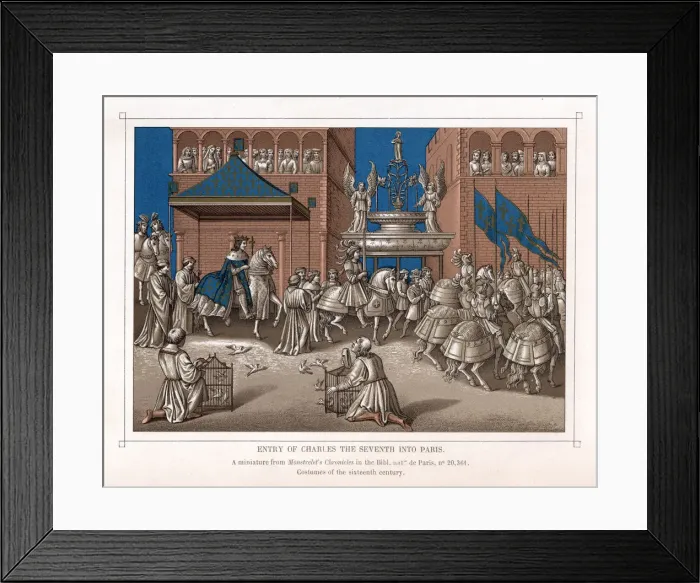 Framed Print : Triumphal entry of Charles VII, King of France, into Paris, c1435 Framed Print : Triumphal entry of Charles VII, King of France, into Paris, c1435