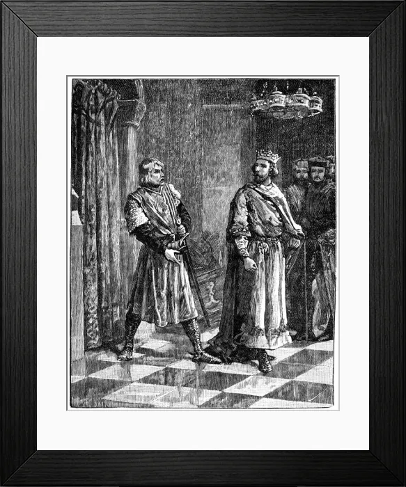 Framed Print : Simon de Montfort quarrelling with Henry III, 1257, (c1880) Framed Print : Simon de Montfort quarrelling with Henry III, 1257, (c1880)
