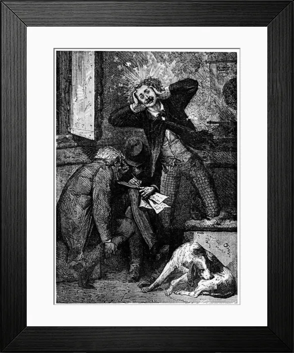 Framed Print : Illustration from De la Terre a la Lune by Jules Verne, 1865 Framed Print : Illustration from De la Terre a la Lune by Jules Verne, 1865
