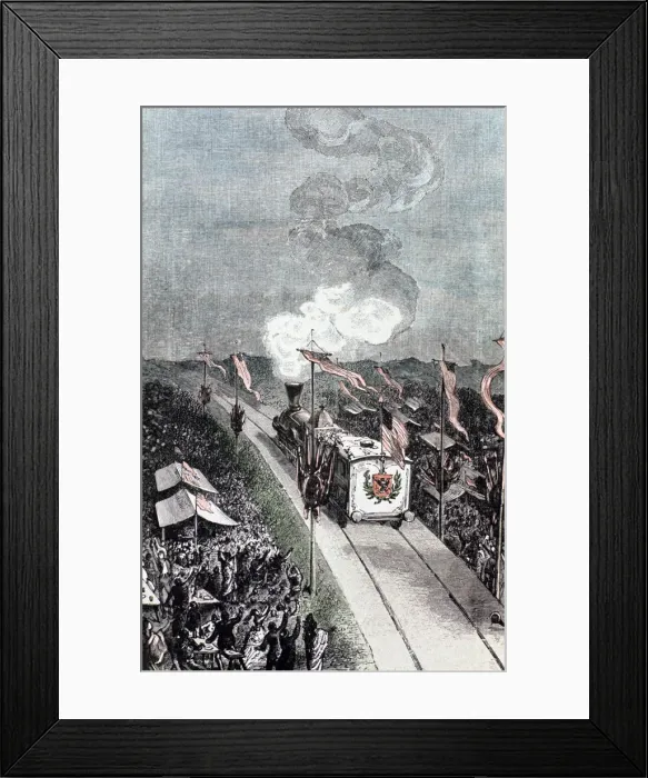 Framed Print : Illustration from De la Terre a la Lune by Jules Verne, 1865 Framed Print : Illustration from De la Terre a la Lune by Jules Verne, 1865