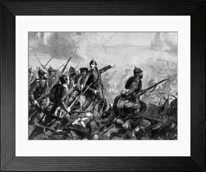 Framed Print : Prussian infantry at the charge, Franco-Prussian War, 1870 Framed Print : Prussian infantry at the charge, Franco-Prussian War, 1870