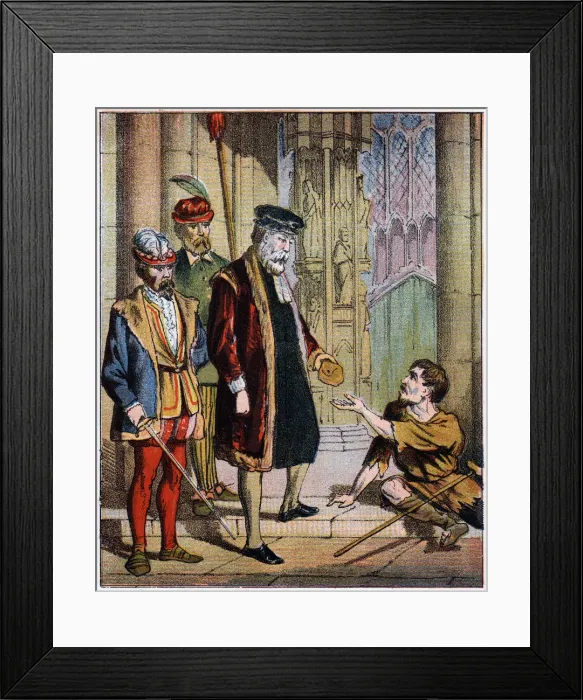 Framed Print : George Wishart, 16th century Scottish reformer and martyr, mid 19th century Framed Print : George Wishart, 16th century Scottish reformer and martyr, mid 19th century