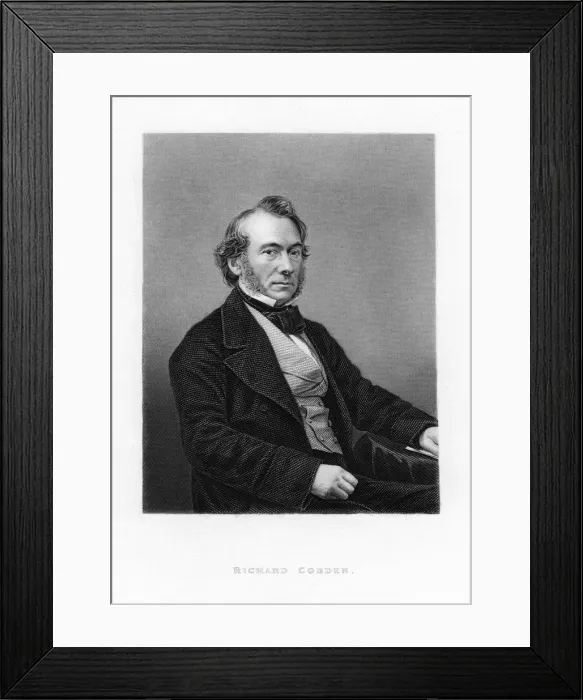 Framed Print : Richard Cobden, British politician, economist and Lancashire calico manufacturer, c1870 Framed Print : Richard Cobden, British politician, economist and Lancashire calico manufacturer, c1870