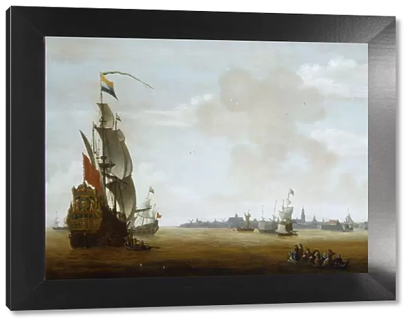 View of Amsterdam from the Sea, 17th century. Artist: Peter van den Velde