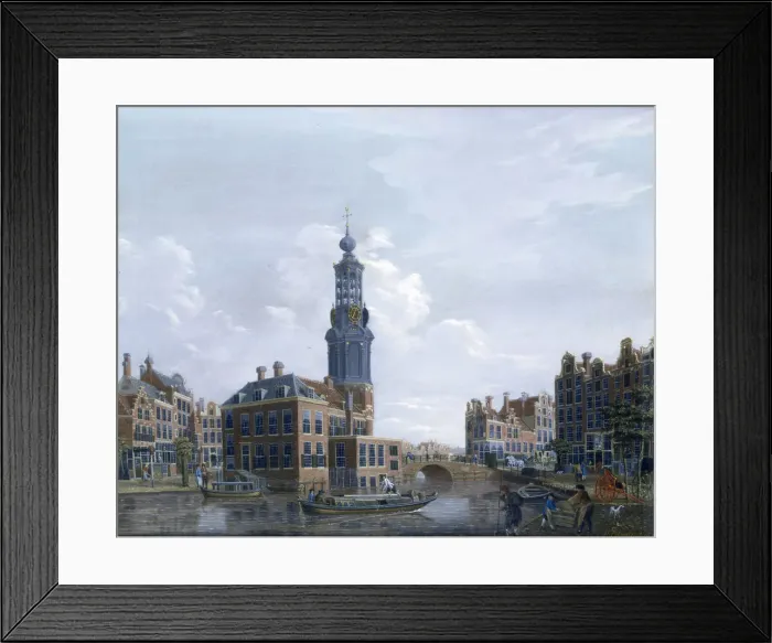 Framed Print : View of the Mint Tower at Amsterdam, 1777. Artist: Isaak Ouwater Framed Print : View of the Mint Tower at Amsterdam, 1777. Artist: Isaak Ouwater