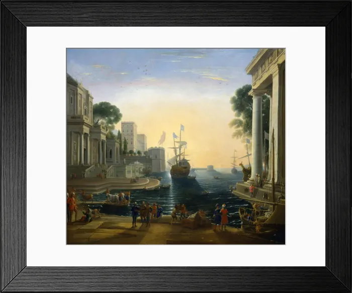 Framed Print : Harbour after Claude Lorraine, c1820. Artist: Clause Lorraine Framed Print : Harbour after Claude Lorraine, c1820. Artist: Clause Lorraine