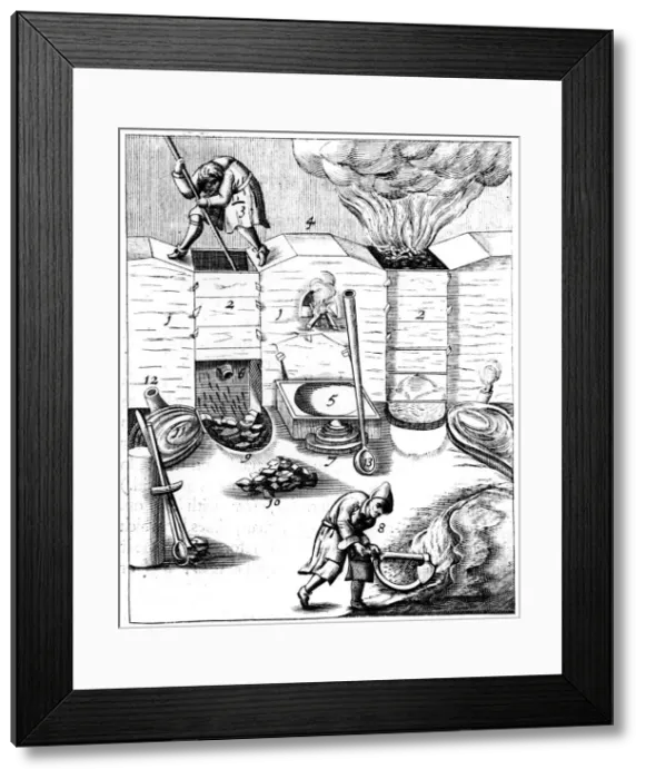 Framed Print : Blast furnaces, 1683 Framed Print : Blast furnaces, 1683