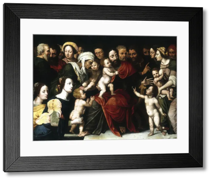 Framed Print : Jesus with the Little Children, c1559-1589. Artist: Vincent Sellaer Framed Print : Jesus with the Little Children, c1559-1589. Artist: Vincent Sellaer