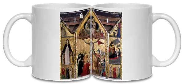 Triptych with the Crucifixion as the central panel, c1333. Artist: Master of Bologna