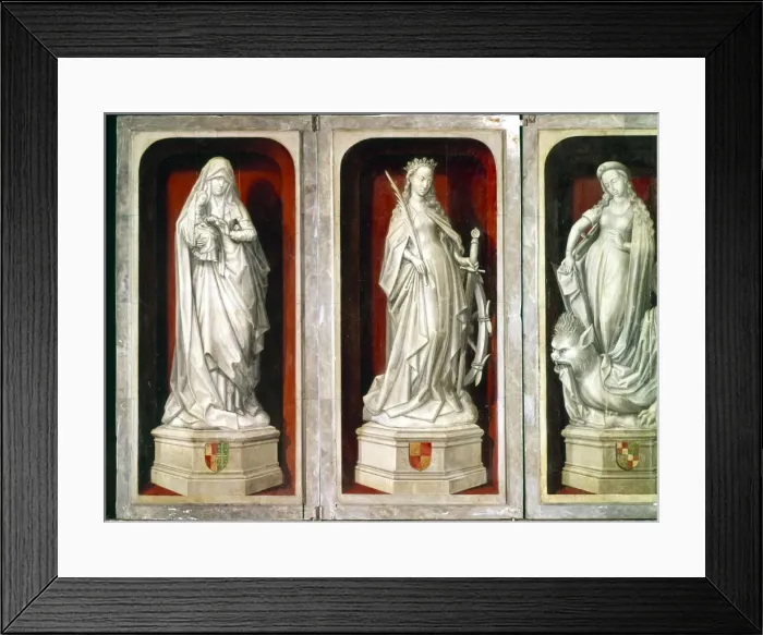 Framed Print : Marble altarpieces of saints