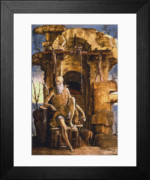Framed Print : Jerome in the desert, late 15th century. Artist: Ercole de Roberti Framed Print : Jerome in the desert, late 15th century. Artist: Ercole de Roberti