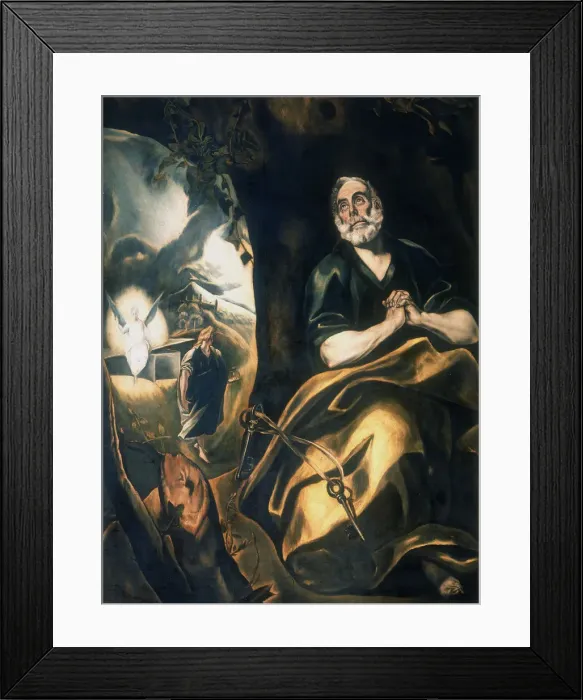 Framed Print : St Peters Tears, c1561-1614. Artist: El Greco Framed Print : St Peters Tears, c1561-1614. Artist: El Greco