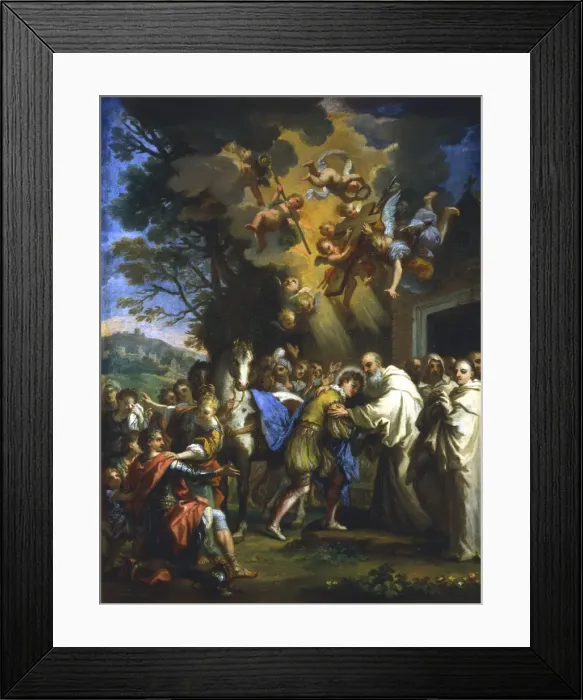 Framed Print : Entry of St Bernard into the City, c1630-1679 Framed Print : Entry of St Bernard into the City, c1630-1679